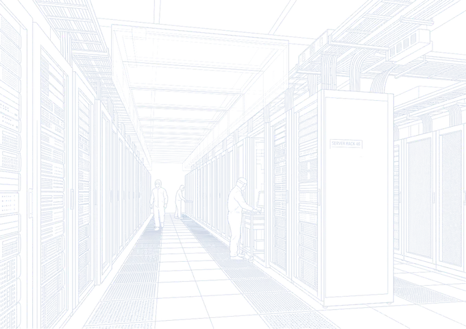 Hyperscale Data Center — line illustration